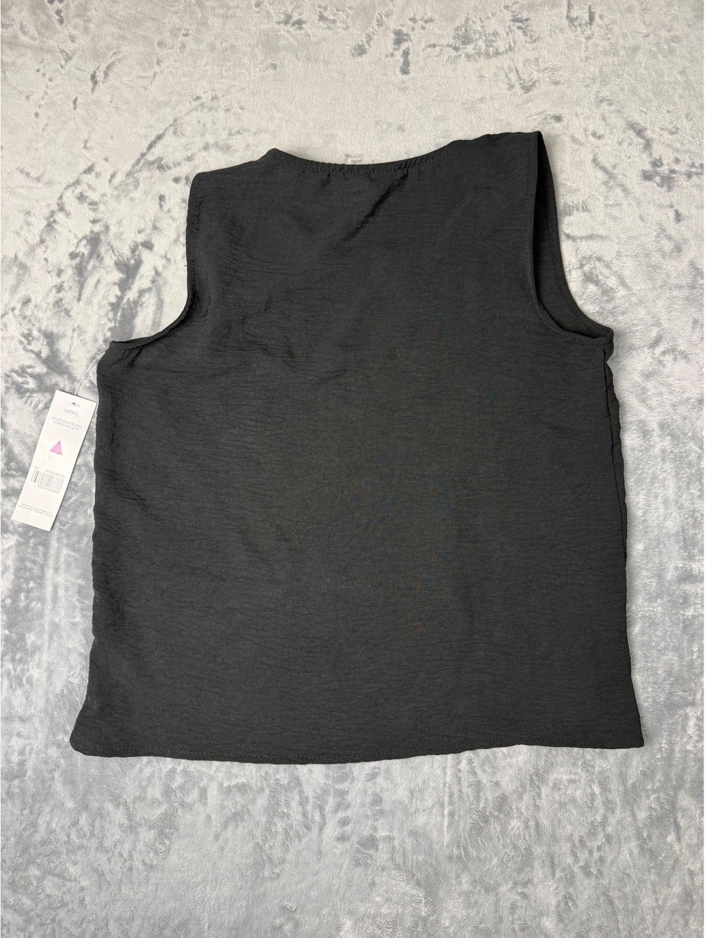 Just Be Black Sleeveless Polyester Top Medium - Picture 2 of 8
